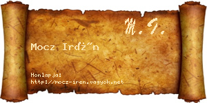 Mocz Irén névjegykártya